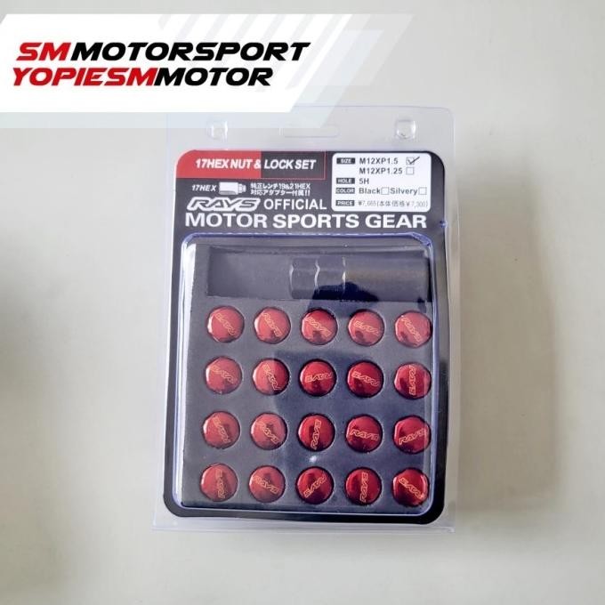 Lugnut Mur Baut Velg Mobil Racing Rays Replika 1.5 Mm