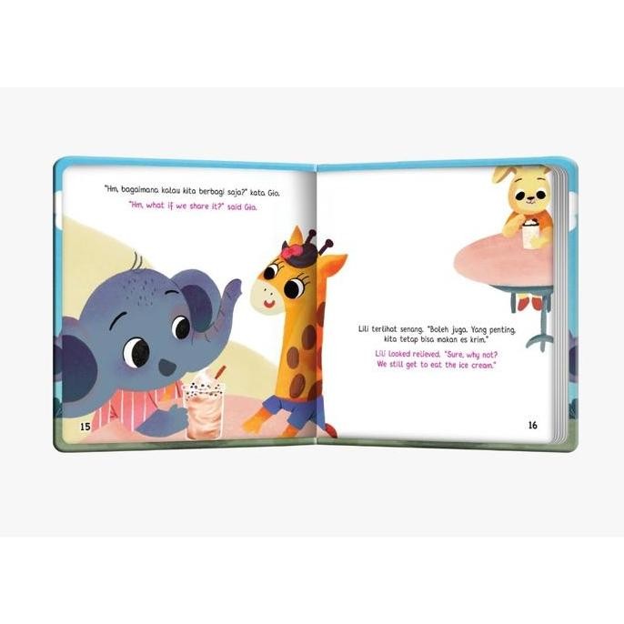 

BOARDBOOK BILINGUAL CERITA AGAR ANAK PINTAR PANDAI BERSOSIALISASI BUKU BACAAN ANAK BERGAMBAR 1 2 3 TAHUN: AKU TIDAK SUKA MEMUKUL/AKU SUKA BERBAGI/AKU PUNYA BANYAK TEMAN/HARI PERTAMA DI SEKOLAH/HARI PERTAMA BERTEMU TEMAN BARU/AKU BERANI BERTANYA
