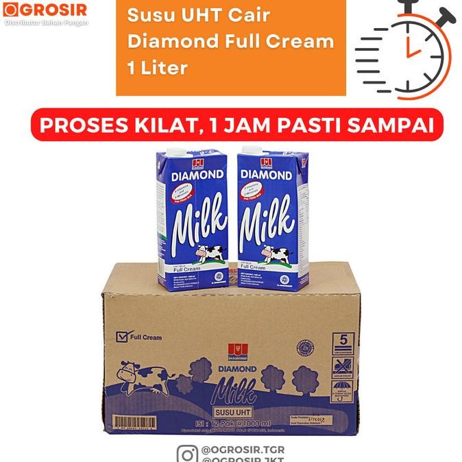 

SUSU DIAMOND UHT 1 LITER FULL CREAM KARTON ISI 12 PCS DUS ORIGINAL DAN TERPERCAYA