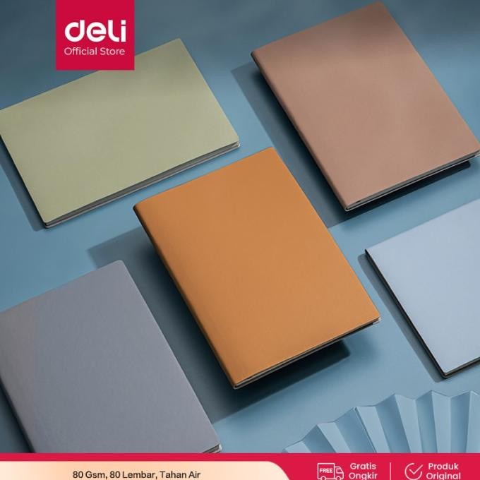

Deli Notebook / Buku Catatan Ukuran 25K 80Lmbr Cover Waterproof 22263