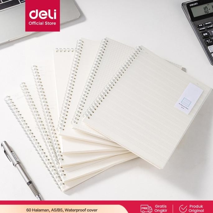 

Deli Spiral Notebook / Buku Spiral Cover PP Transparant B5 60L LPB560