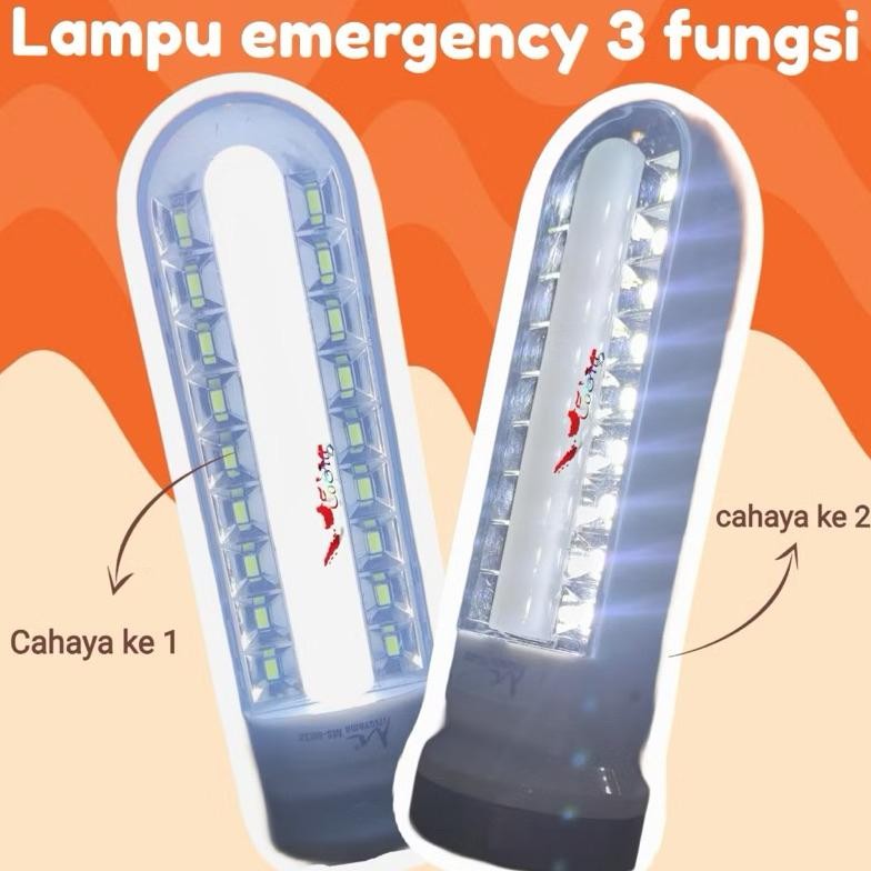re-65 Lampu Emergency + Senter Mitsuyama MS 6032 Jumbo baterai 12000 mAh Termurah