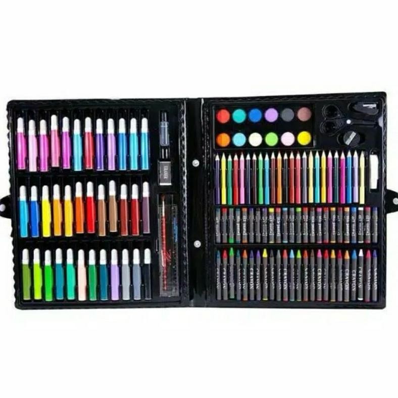 

rwet-23 PENSIL WARNA 1SET - PENSIL WARNA SET CRAYON COLOURING SET isi 150PCS ART Termurah