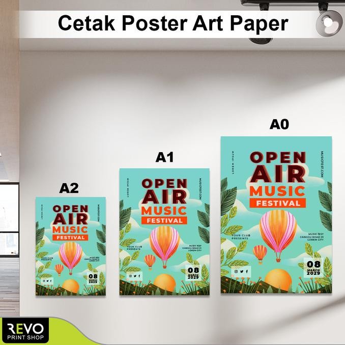 

CETAK POSTER Art Paper 150gr UV Ink Custom ukuran A2