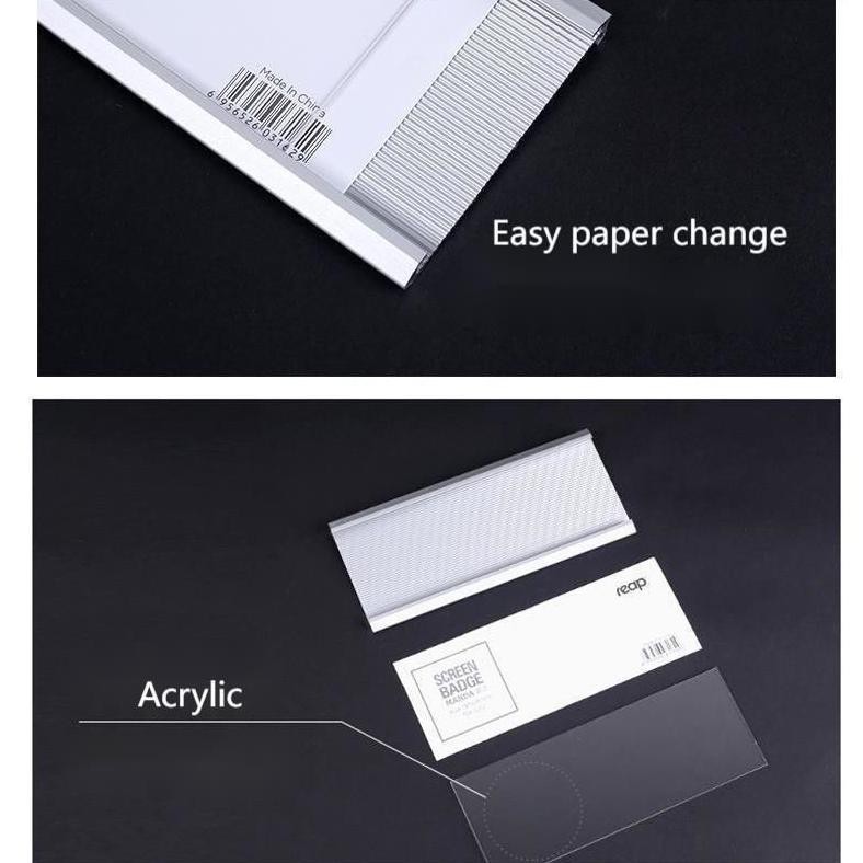 

t-56 Papan Nama Sliding Bahan Logam Tempat Papan Nama Self Adhesive Premium