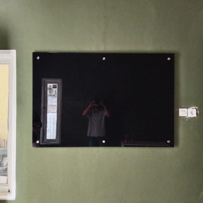 

NEW Papan Tulis Kaca MAGNET 100 x 140 cm - GLASSBOARD Tempel Dinding Hitam