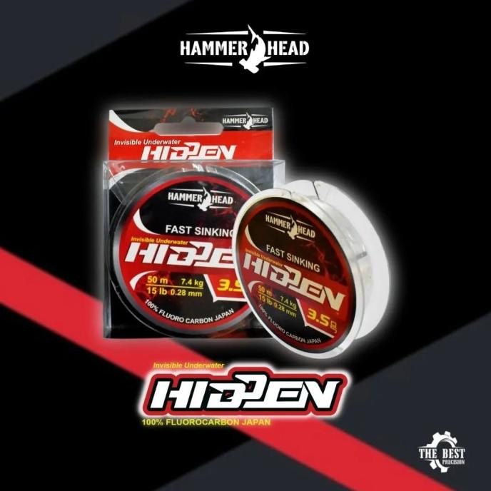 TERMURAH - senar leader hammerhead Hidden 100% fluorocarbon