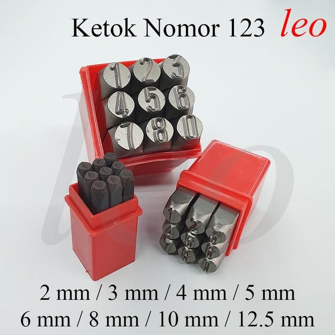 

TERLARIS - Number Punch 2/3/4/5/6/8/10/12.5 mm Ketok Nomor Angka Reverse Stamp