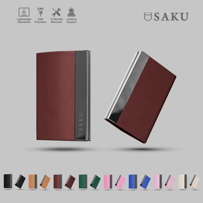 

Saku - Dompet Kartu Nama Kotak Kartu Nama Kertas Kulit Business Card Holder Wallet Pria Wanita TA