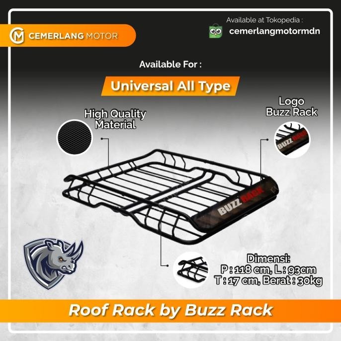Roof Rack Rak Mobil Full Besi Buzz Rack Universal Original Dan Terpercaya
