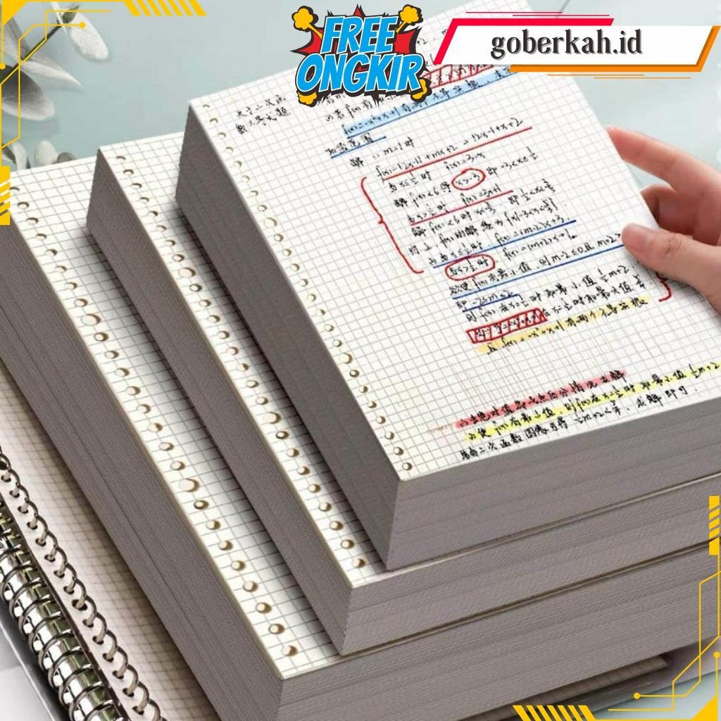 

60 Lembar Isi Binder Refill Binder A5 B5 / Buku Binder Spiral Diary Buku Catatan Kantor Sekolah Original Produk
