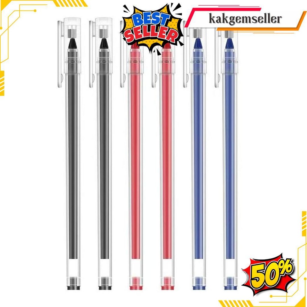 

(Bisa Cod) 50-100Pcs Pena Gel Berkapasitas Besar, Jarum Tabung, Pena Air Karbon 0,5Mm, Pena Ujian Siswa, Pena Tanda Tangan Stationery Original Produk