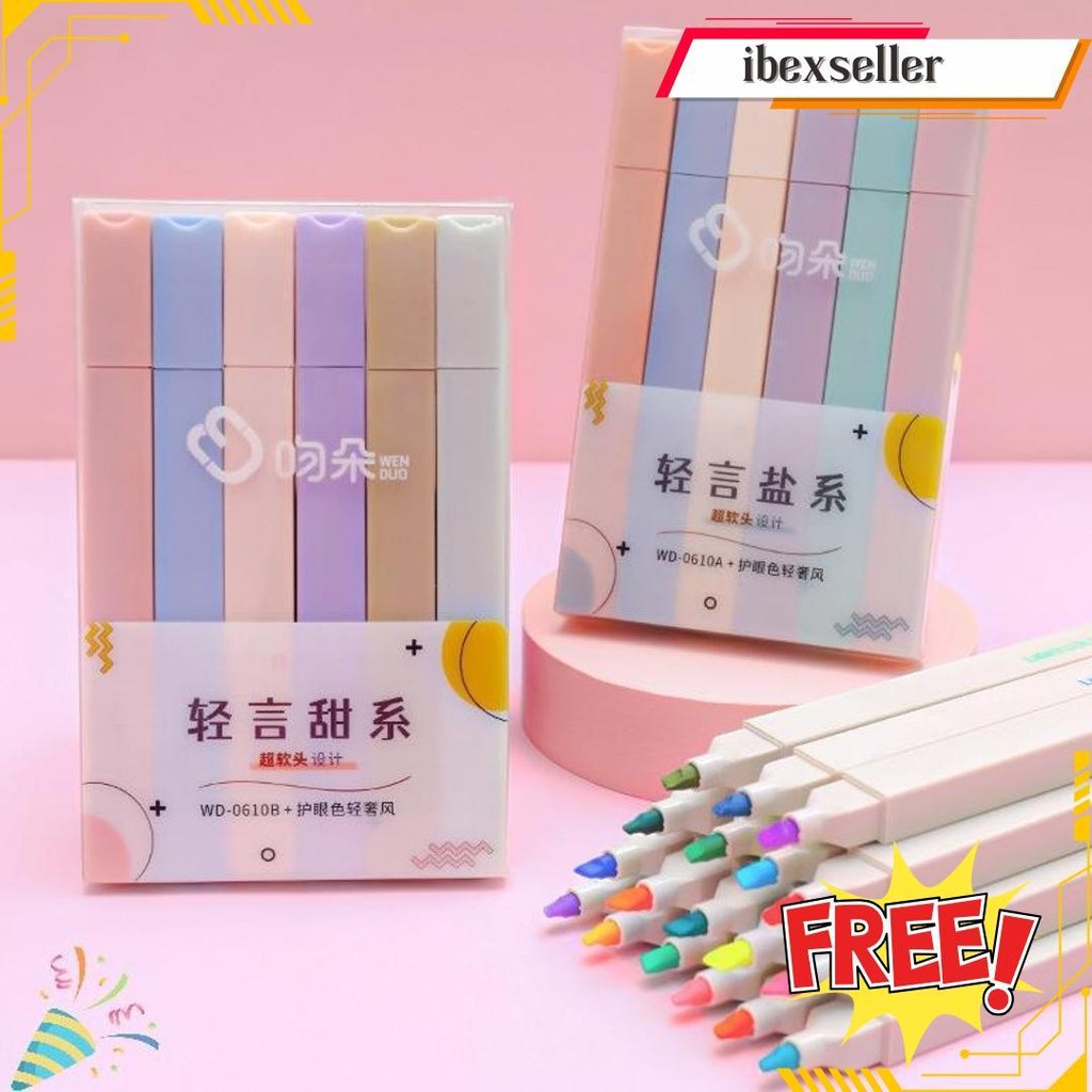 

Stabilo /Stabillo Warna/Stabilo Isi 6 Warna Pastel Bisa Cod
