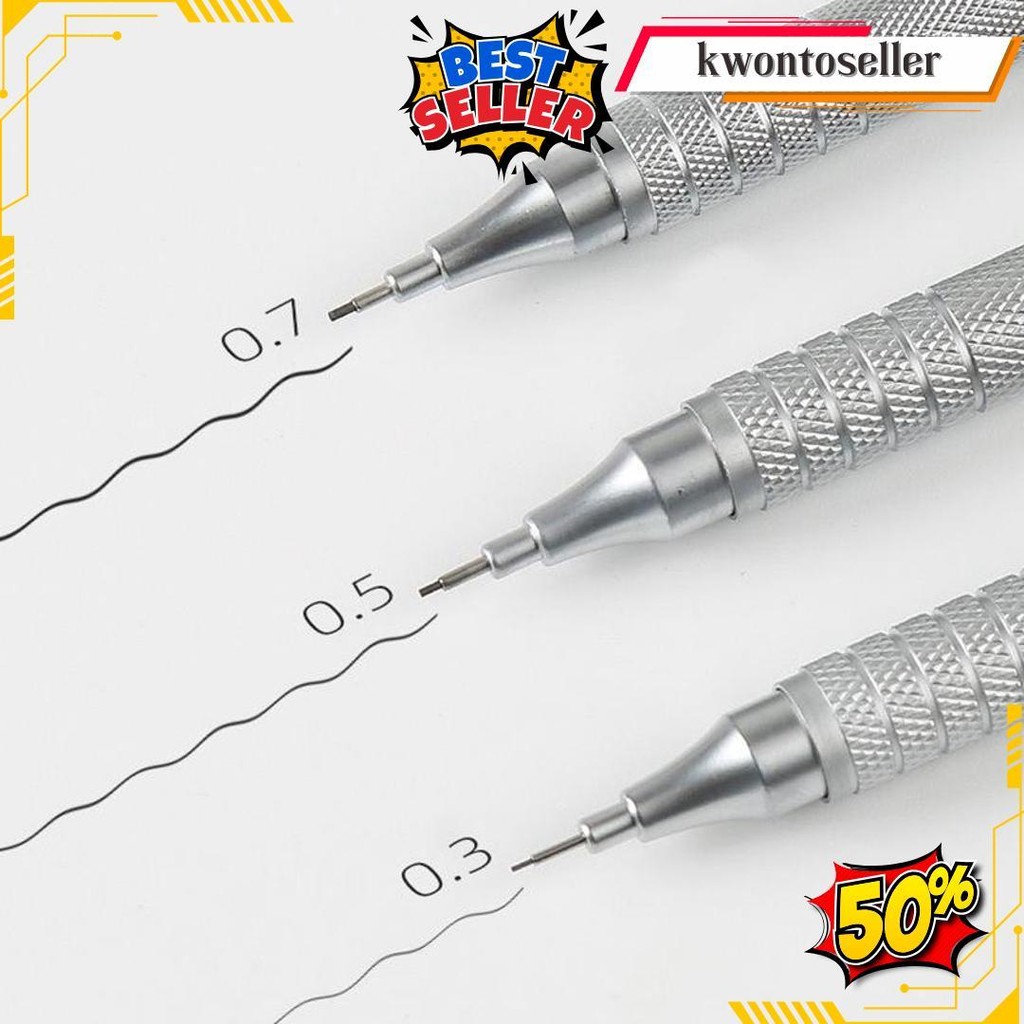 

0.5 Mm Pensil Mekanik Metal Mechanical Drafting Pencil Dengan Pusat Gravitasi Rendah Untuk Sekolah / Kantor - Pensil Mekanik Pentel Pencil Graph Gear 500 Termurah Banget