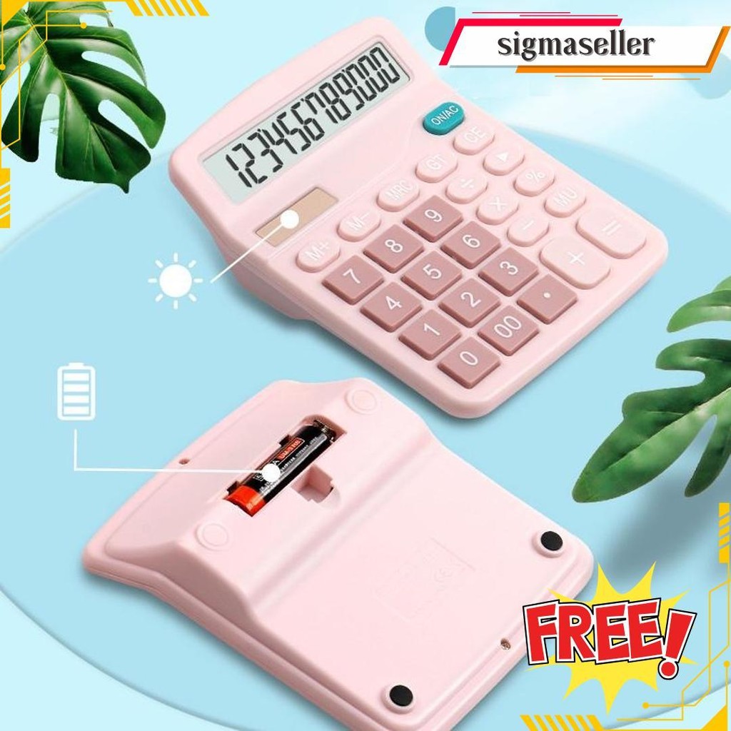

Kalkulator Macaroon 12 Digit 2 Power Aesthetic Bisa Pakai Baterai Dan Cahaya Matahari Bs Original Produk