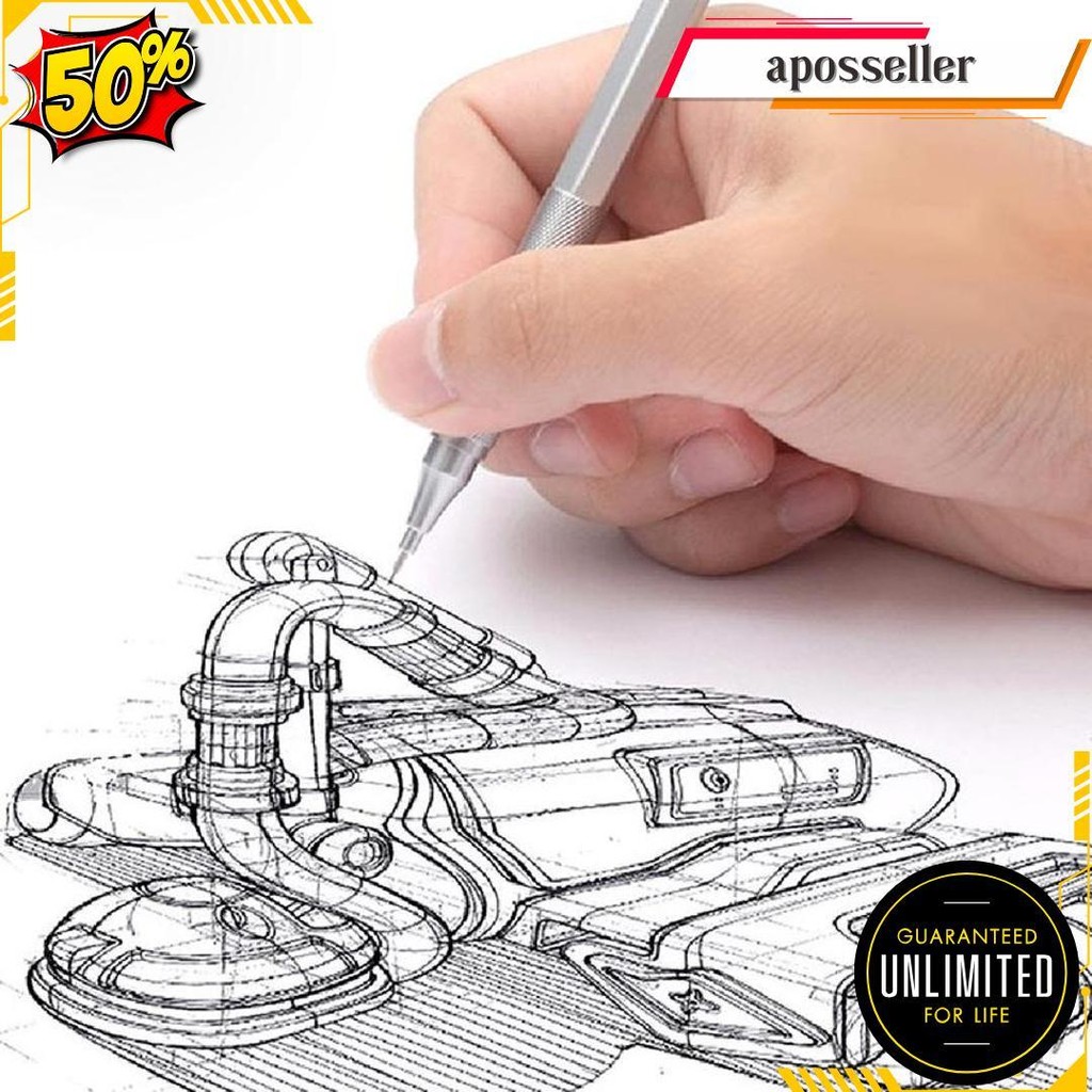 

0.5 Mm Pensil Mekanik Metal Mechanical Drafting Pencil Dengan Pusat Gravitasi Rendah Untuk Sekolah / Kantor - Pensil Mekanik Pentel Pencil Graph Gear 500 Bisa Cod
