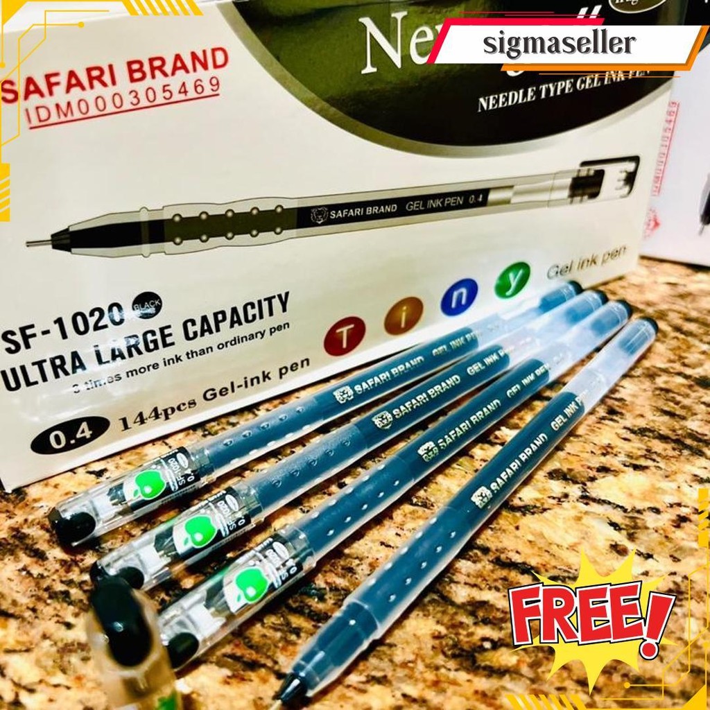 

[1 Pack] Promo Pulpen Gel Safari Zuixua New Jell Isi 12Pcs-Pulpen Gel New Jell 0.4Mm Gratis Ongkir