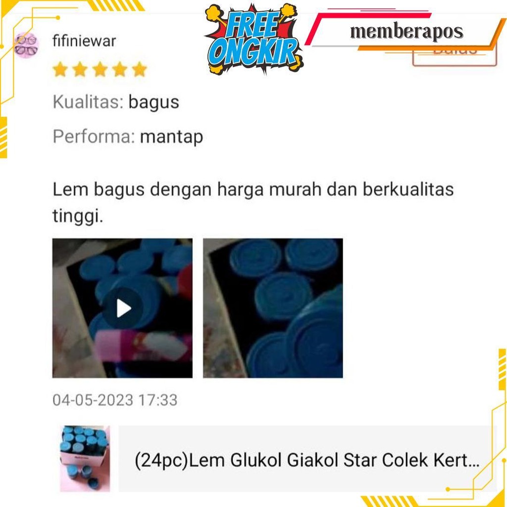 

(24Pc) Lem Glukol Giakol Star Colek Kertas Sagu Serbaguna Kecil Mini Murah Grosir Original Produk