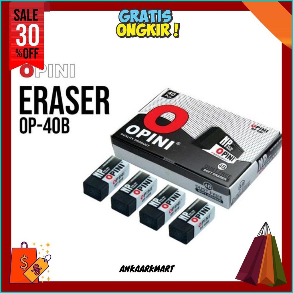 

Setip Eraser Penghapus Hitam Isi 40Pcs Best Seller!!! Original Produk