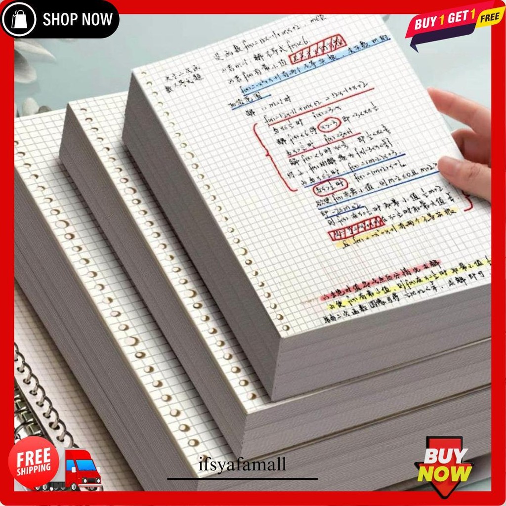 

60 Lembar Isi Binder Refill Binder A5 B5 / Buku Binder Spiral Diary Buku Catatan Kantor Sekolah Cod