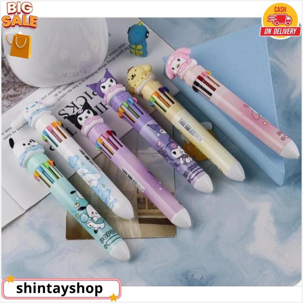 

Pulpen Sanrio Kuromi 10 Warna Bolpen 10 In 1 Kuromi Original Produk