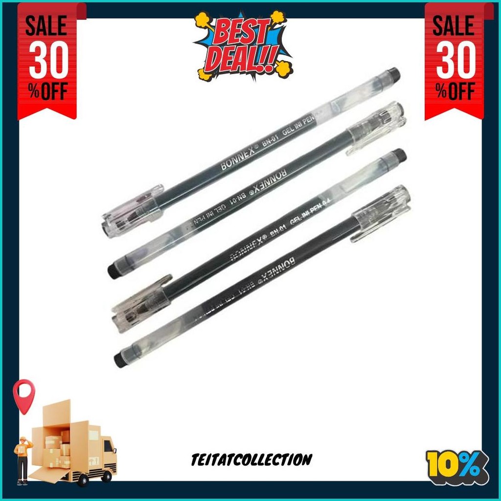 

[1 Pack] Promo Pulpen Gel Bonnex Zuixua New Jell Linko Isi 12Pcs-Pulpen Gel New Jell 0.4Mm Cod