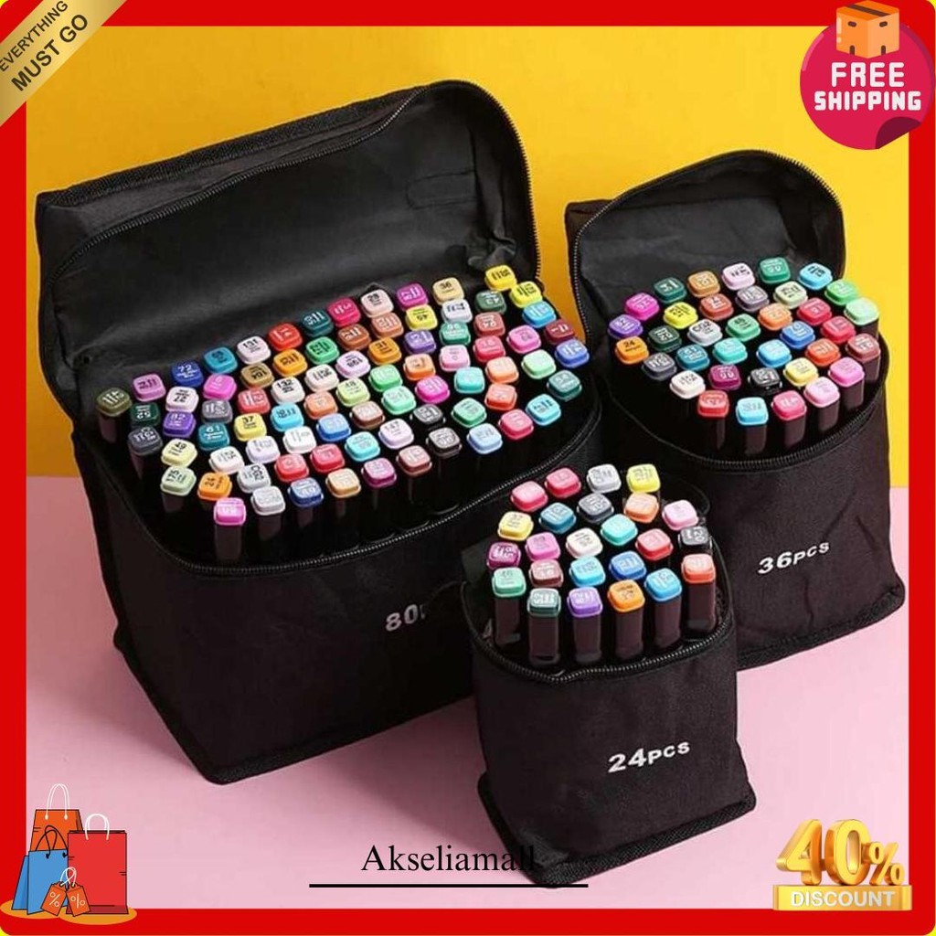 

Sby Stabilo Spidol Warna Sketsa Umum Dua Sisi Kepala Tulis Luas Dan Halus Double Headed General Touch Marker Pen Animation Set Markers Dual Side Fine Art Brush Twin Market Set 24Pcs, 48Pcs, 80Pcs All In One Multi Color Pena Pensil Original Produk