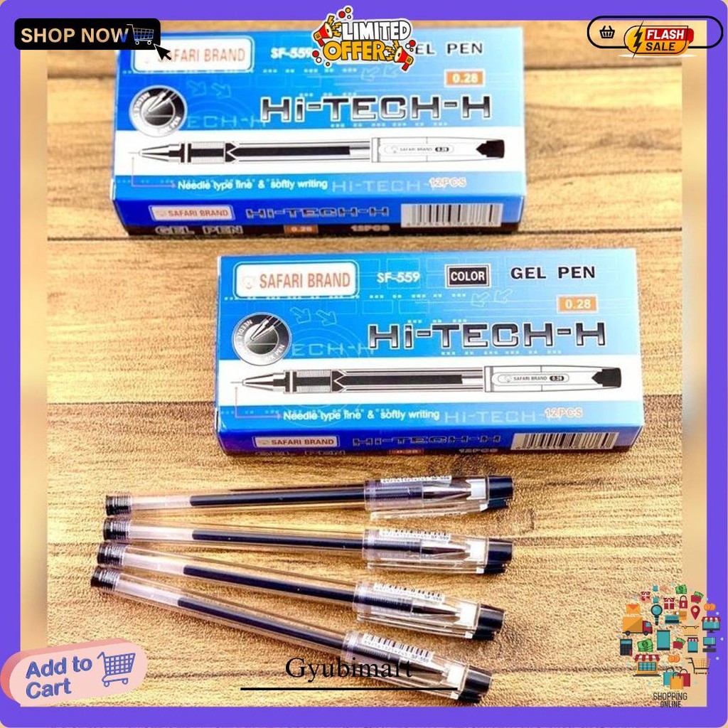 

(1Pack) Pulpen/Gel Pen Hi-Tech-H Hi-Tech Hitech Hi-Tec Hitec Murah Safari Eds-On 0.28 Mm Original Produk