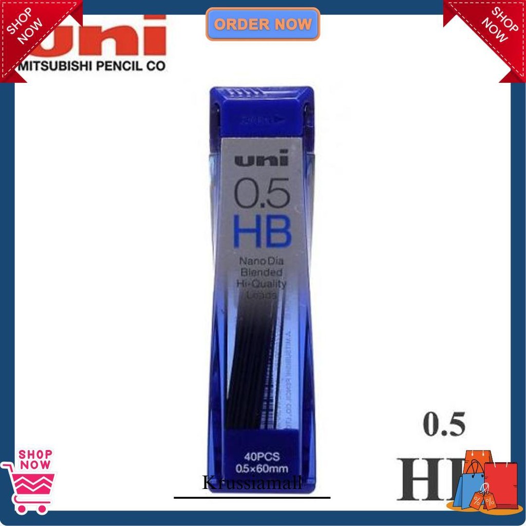 

Uni Nano Dia Pencil Lead / Isi Pensil Mekanik (0.3/0.5/0.7Mm) Cod