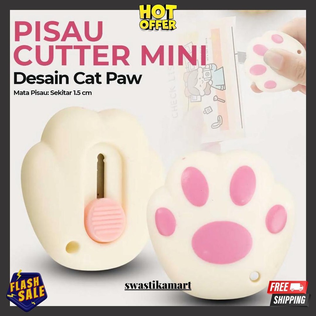 

Apen Pisau Cutter Mini Pemotong Kertas Desain Kaki Kucing Alat Tulis Kantor - Ol-6101 Terlaris
