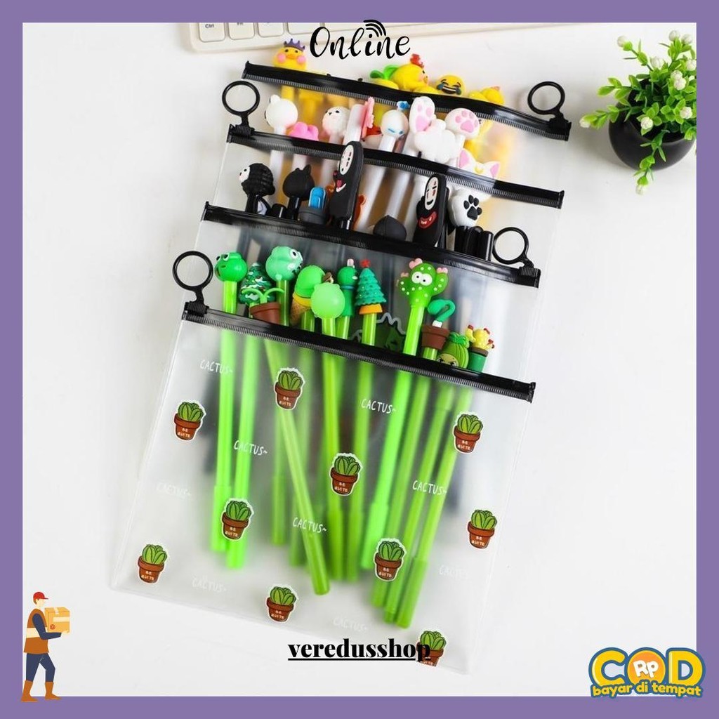 

Ggs Hl0078 Pena Karakter Set Pouch Isi 20 Pcs Tempat Pensil Transparan Zipper Bag Y1072 Terlaris