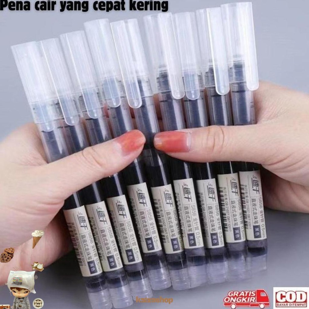 

(Bisa Cod) 12-50 Pcs Pena Cairan Cepat Kering Pena Gel Pena Tanda Tangan Hitam Biru Merah Pena Jarum Alat Tulis Ujian Siswa Pena Gel Kantor, Sekolah Untuk Tanda Tangan 0.5Mm Sale