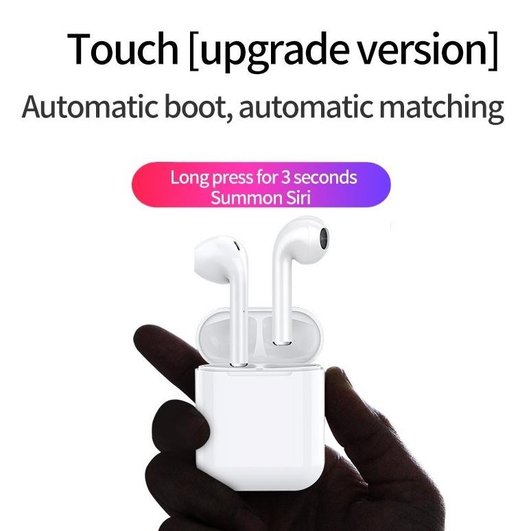 BISA COD i12 Bluetooth Headset with Cartoon Case Earphone Bluetooth Cover Cute Cartoon Silicone Anti