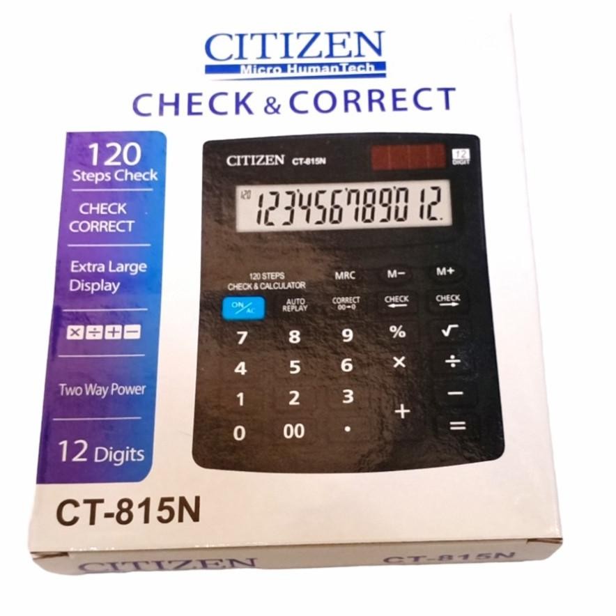 

se-7 Kalkulator CT-815N CHECK & CORRECT / Calculator CT815N 12Digit Cek Ulang Sale