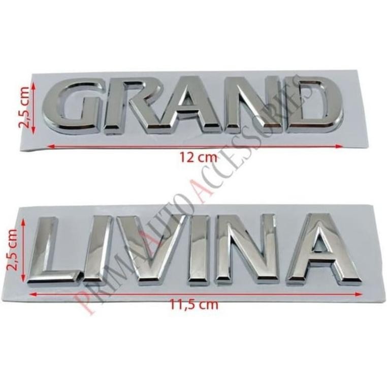 Am67 Emblem Mobil Nissan Tulisan GRAND LIVINA Bagasi Chrome Original