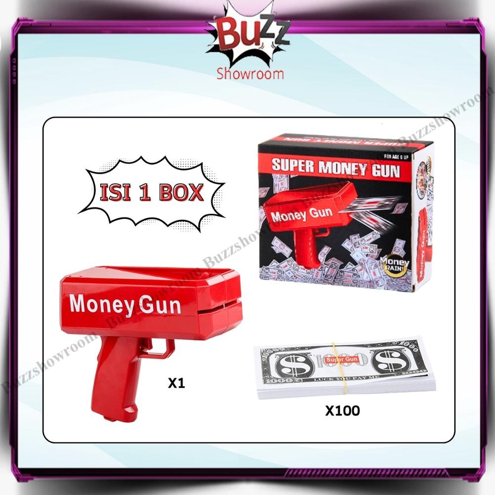 CQ37 Money Gun Mainan Tembakan Uang Shoot Supreme Dollar Pistol Anak Dewasa Murah