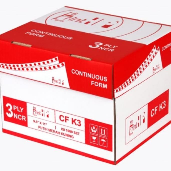 

TERLARIS - CONTINUOUS FORM 3 PLY 9.5 X 11/2 HI- PRINT(ISI 2000 SHEETS)