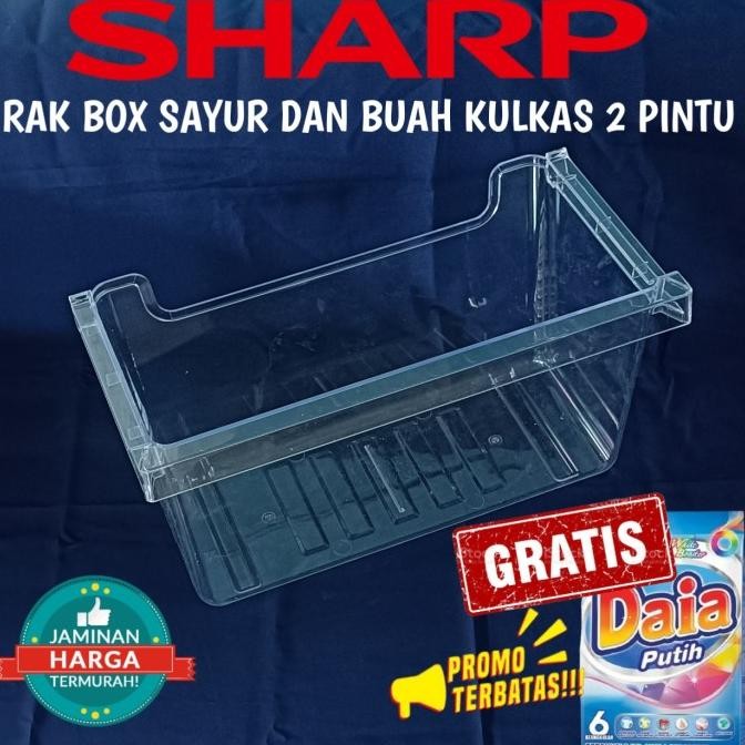 Ready oke] RAK KULKAS BOX SAYUR DAN BUAH KULKAS SHARP 2 PINTU TYPE TERBARU ORI