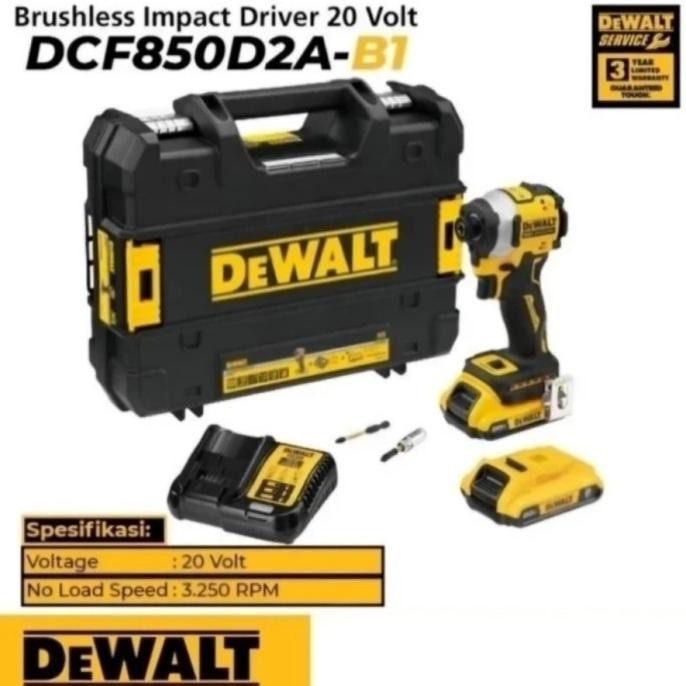TERBARU - DeWALT DCF850D2A IMPACT DRIVER DCF850N DCF850 GARANSI RESMI