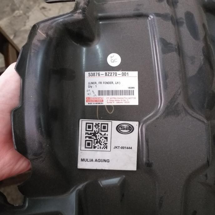 liner fender depan kiri grand new avanza xenia 53876-bz270