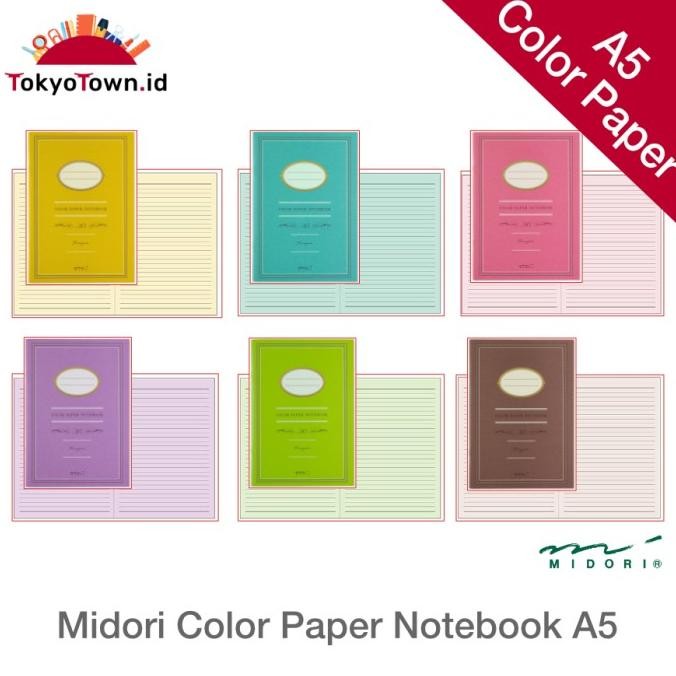 

Sale!! Midori Color Paper Notebook A5
