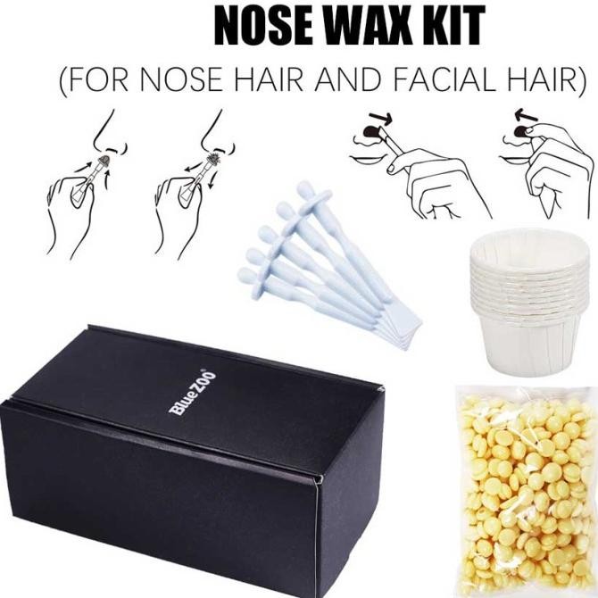 Paket WAX Pembersih Pencukur Bulu Hidung Penghilang Stik Spatula Telinga wajah Kumis Tanpa Rasa Saki