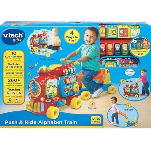 BEBAS ONGKIR - VTECH PUSH & RIDE ALPHABET TRAIN ORIGINAL MAINAN KERETA EDUKASI ANAK