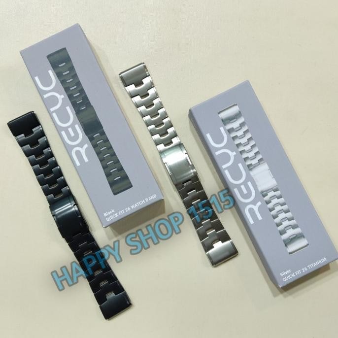 NEW RECYC QUICK FIT 26 MM TITANIUM Watch Band for Smartwatch Garmin /quickfit 26MM