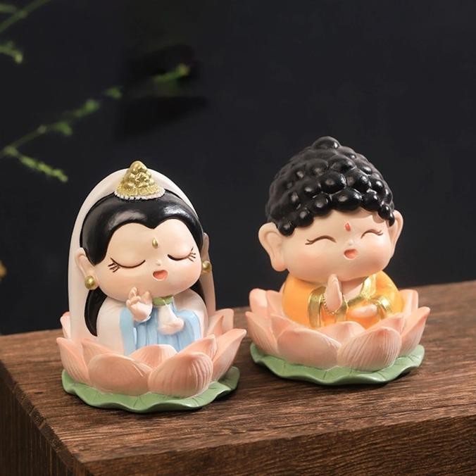 Grosir Pajangan Dashboard Mobil Buddhist Buddha Kwan In Patung Dewa Rezeki