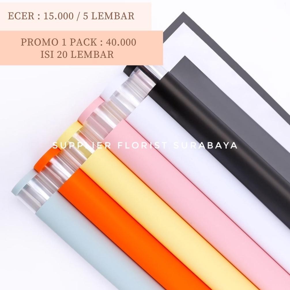 

PROMO [1 Pack ISI 20 Lembar] Mika Frame MFB Full Color Inside Kertas Bunga Cellophane Wrapping Paper Wrap Bunga DIY Florist Mika Plastik Pembungkus Bunga Korean Paper Style ng-92