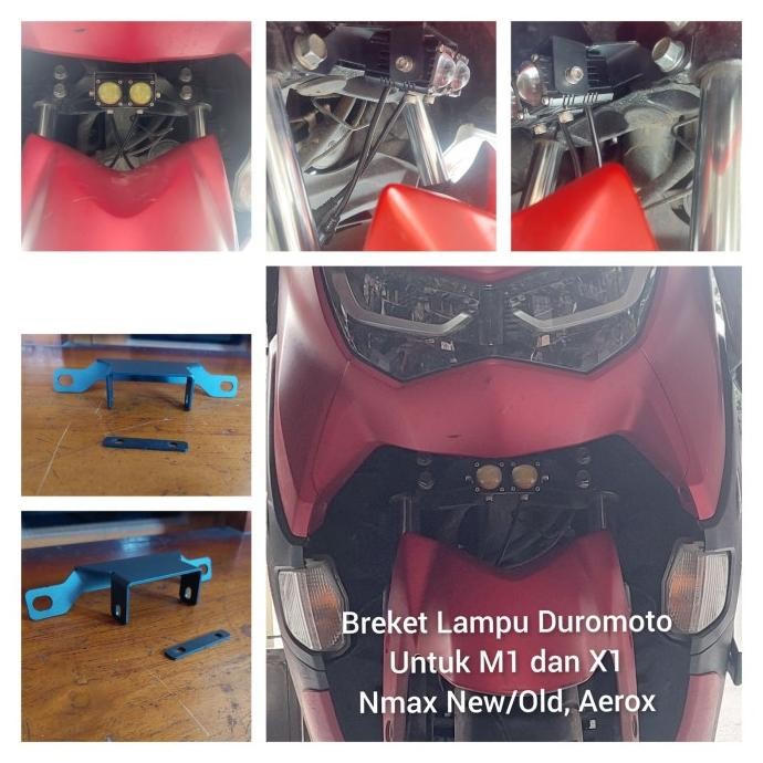 Bracket lampu sorot / laser duromoto m1 x1 NMAX old / NMAX NEW / AEROX