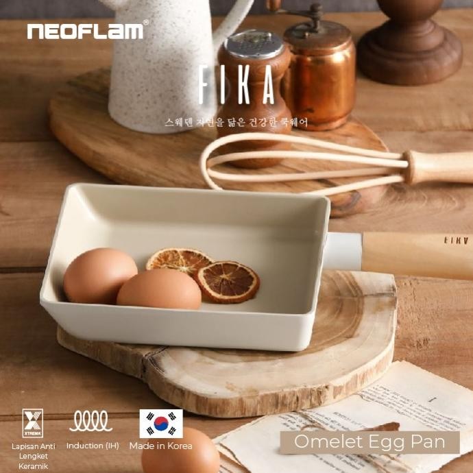 Murah Neoflam Fika Omelet Egg Pan Wajan Keramik Anti Lengket Induksi