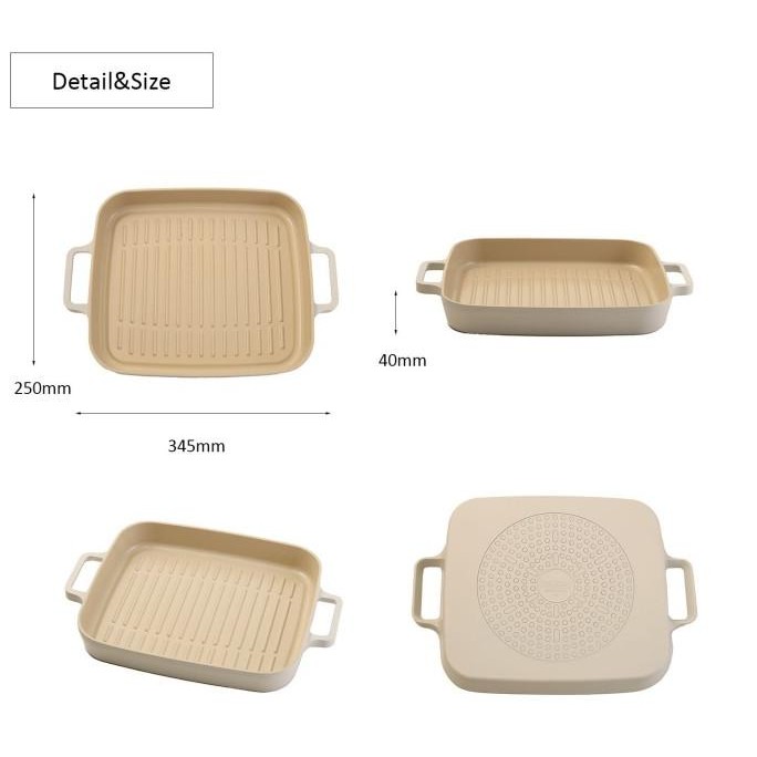 Murah Neoflam Fika Grill Pan Wajan Pemanggang Keramik Anti Lengket Induksi