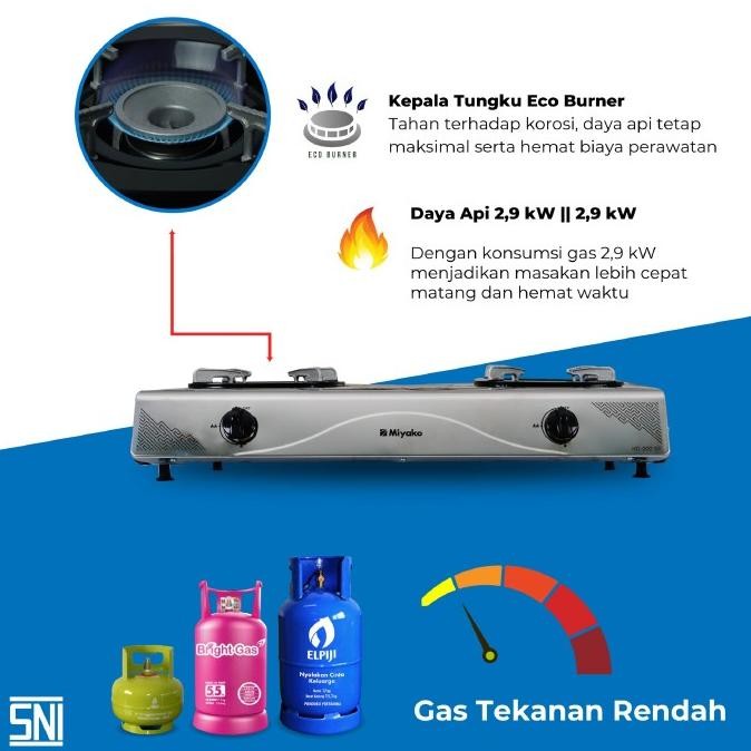 Promo Miyako Kompor Gas 2 Tungku - Kg202Se | Kg-202 Se